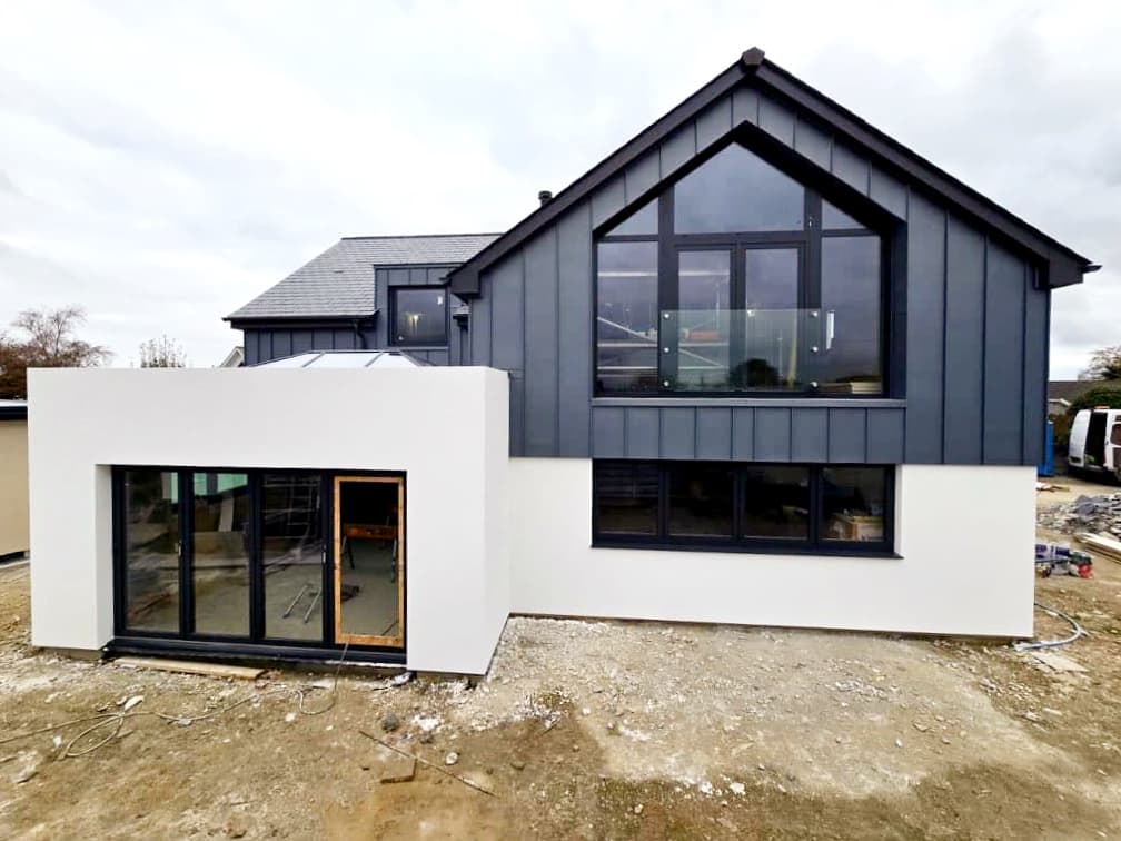 Finished render on a new build extension, Cornwall
